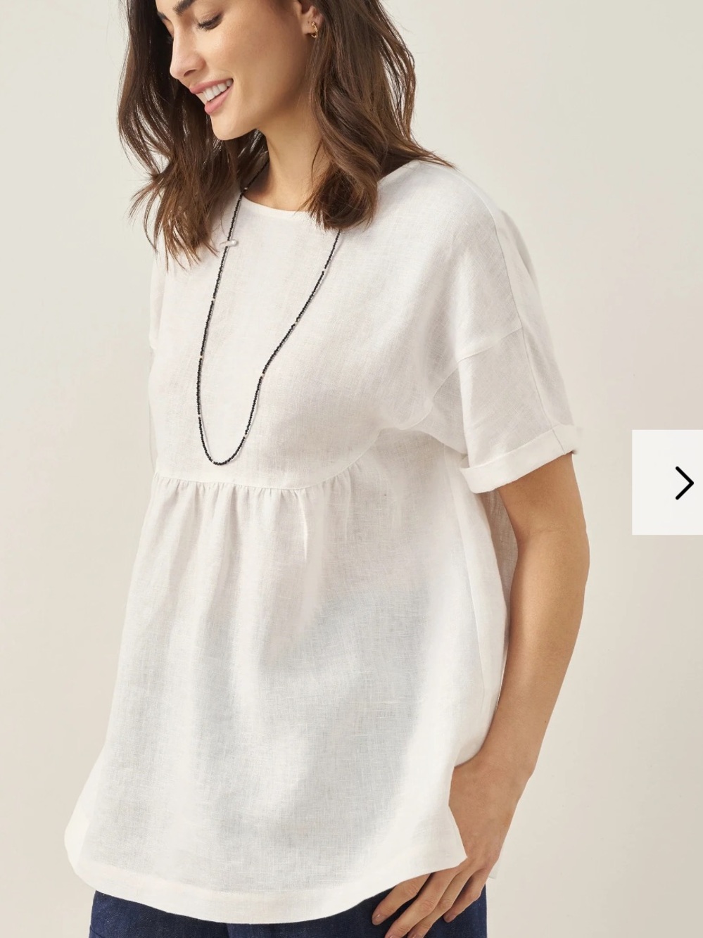 NWT Lintico 100% European Linen Pullover Quinlan Top in White size M - Picture 3 of 15